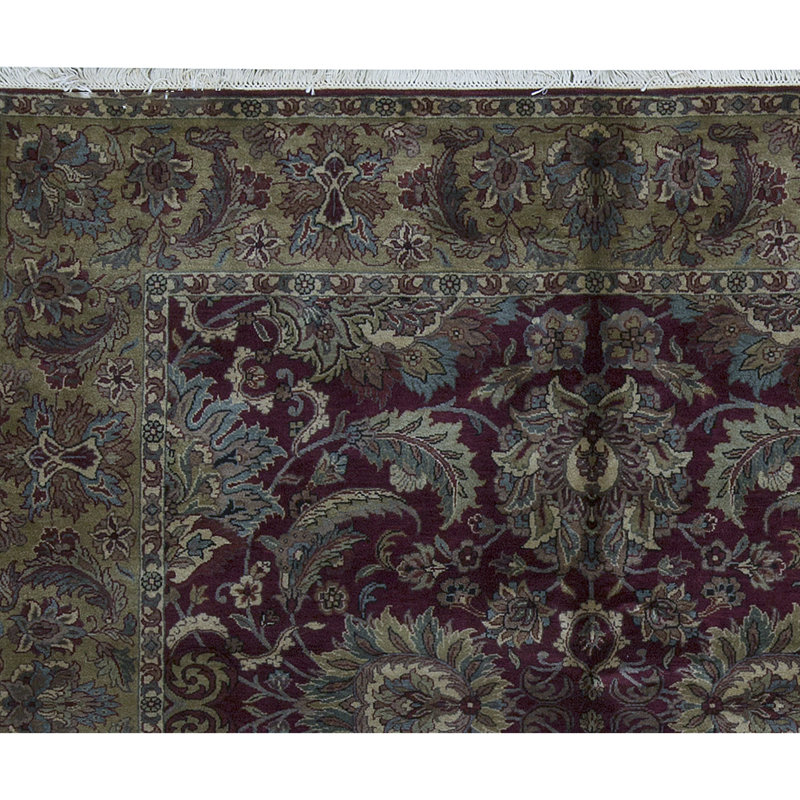 Tapis rouge et or de haute qualité noué à la main