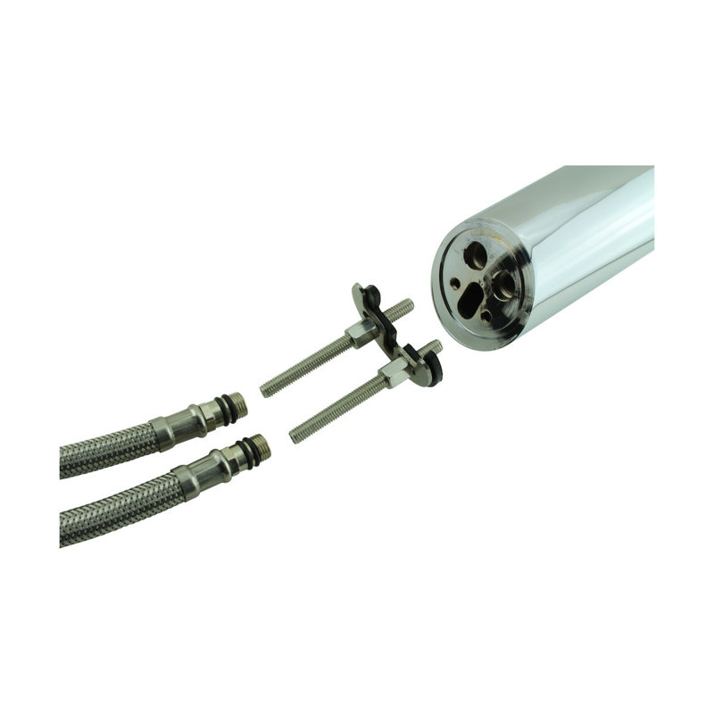 Robinet pour salle de bain à un trou en laiton lourd, Chrome