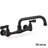 Double-Handle 2-Hole Wall-Mount Bridge Kitchen Faucet