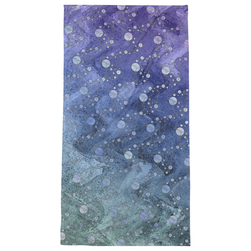 Serviette de bain Planets and Stars, Dégradé paon