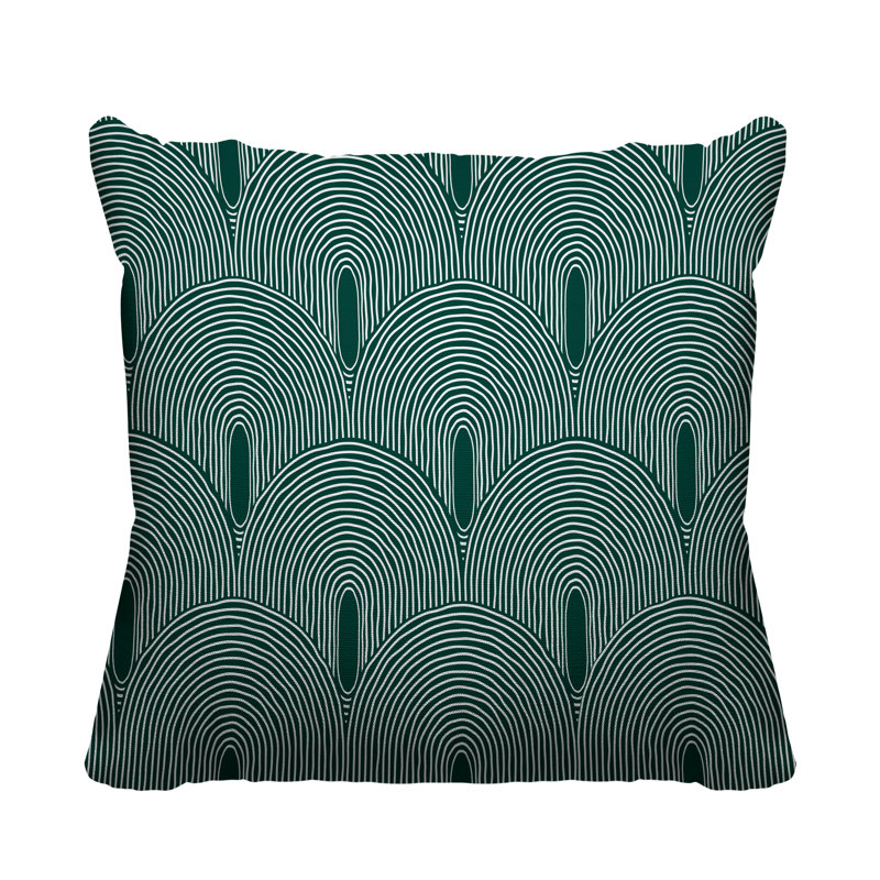 Coussin Limpo, L 19 po x H 19 po, Émeraude