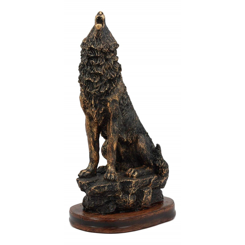 Figurine de loup gémissant