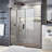  DreamLine Elegance Plus 58 - 58 3/4 inch W x 72 inch H Frameless Pivot Shower Door in Oil Rubbed Bronze-121632526-124176889
