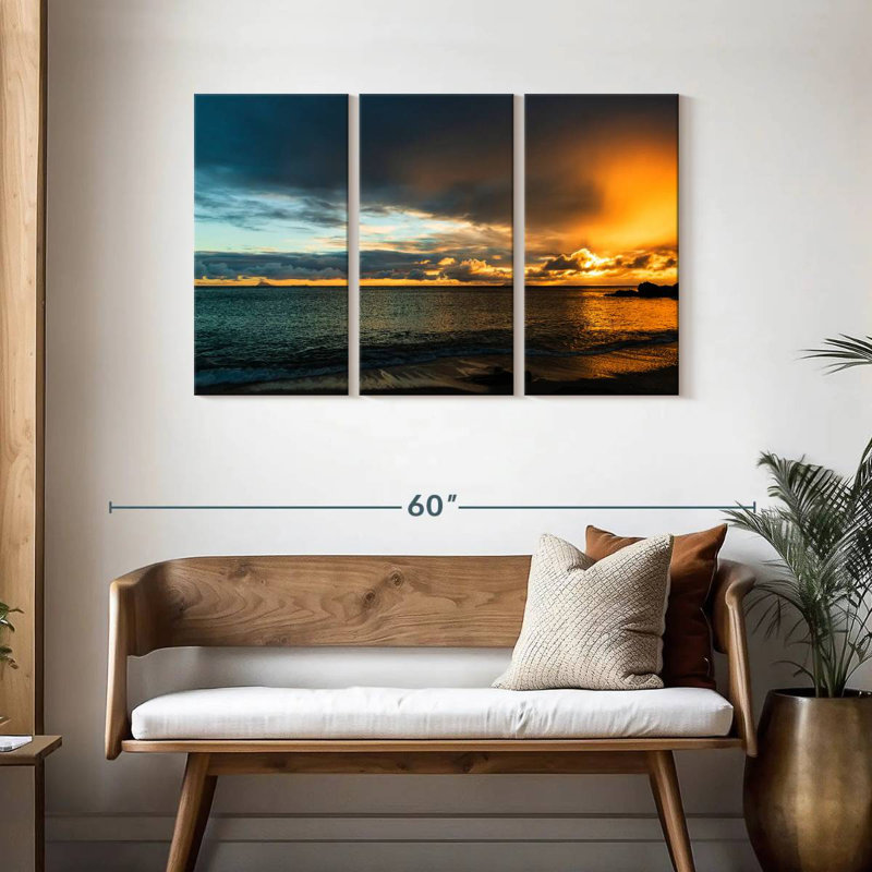 Gillard, coucher de soleil à Shell Beach, H 28 po x l 45 po