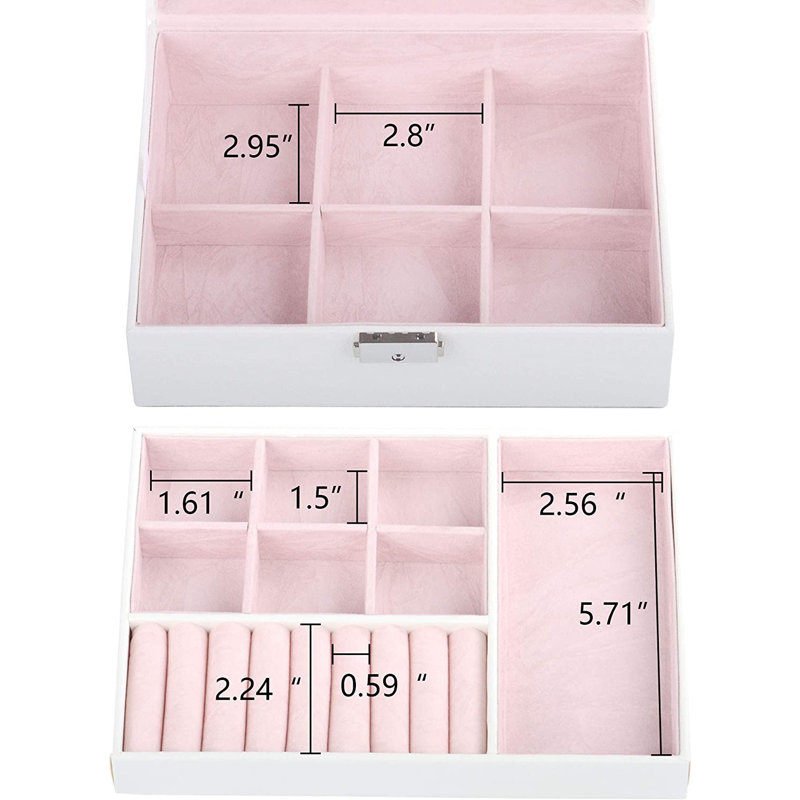 Boîte à bijoux de voyage, Blanc