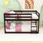 Twin Over Twin Floor Bunk Bed With Versatile Utilization And Ladder-1767196491