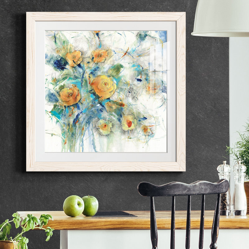 «Flower Study I-Premium», reproduction encadrée - prête à être accrochée, Papier avec cadre blanc, Blanc
