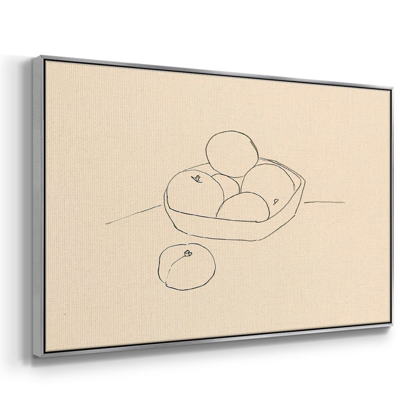 Fruit Line I, impression sur toile encadrée, H 27 po x l 41 po x P 2 po, Argent