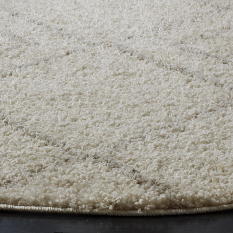 Tapis géométrique Develin Performance, Rond 8 pi, Ivory/Beige