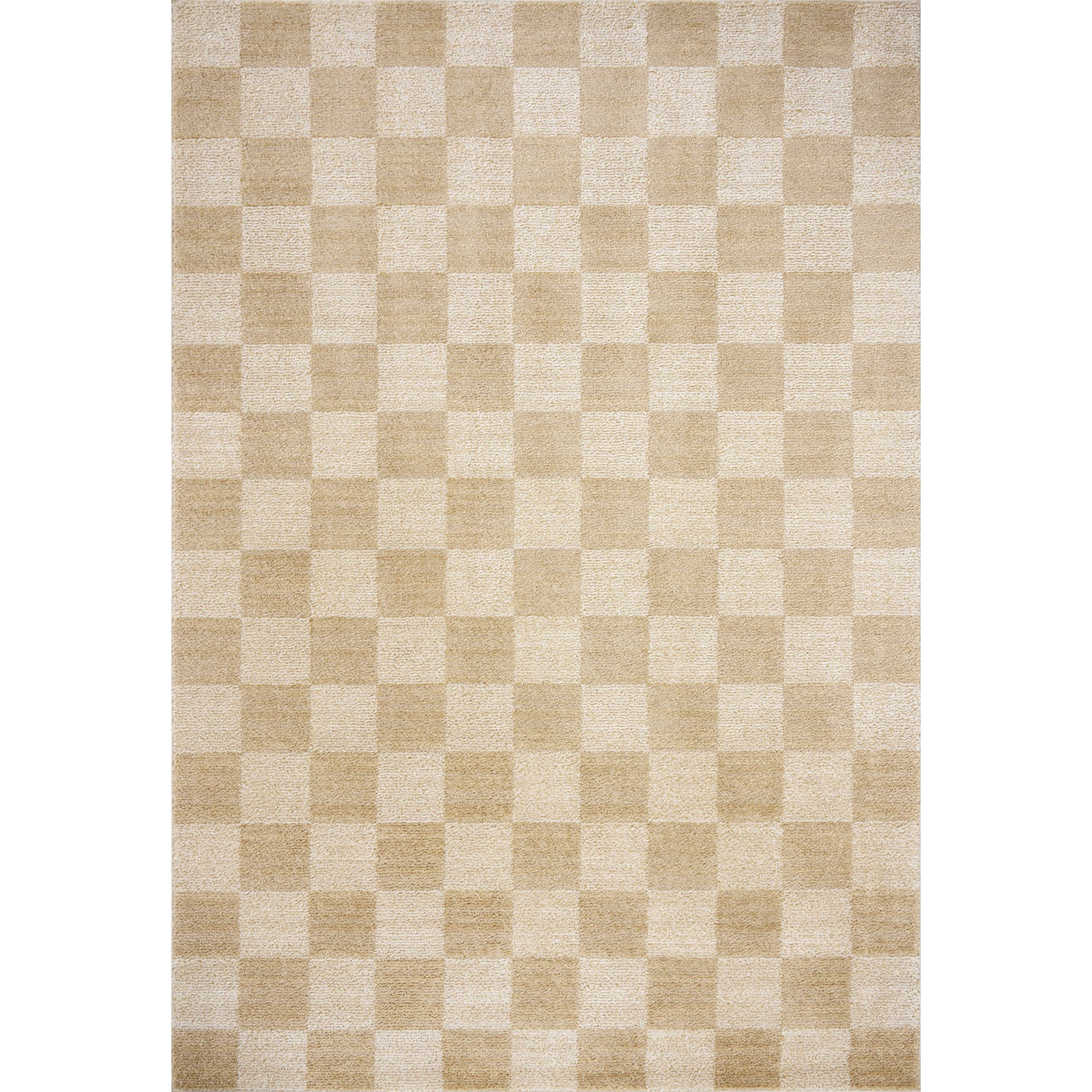 Chris Loves Julia x Loloi Calvin Wheat Ivory Rug, Round 7'10"
