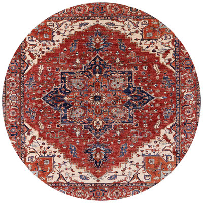 Tapis oriental rouge / bleu / beige Harahan