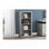 Bibliothèque, bibliothèque, étagère, 5 niveaux, h 48 po, bureau, chambre à coucher, stratifié gris, contemporain, moderne