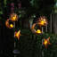 Celestial Solar LED Stake, Sun, Moon, and Star Pathway Lighting for Walkway, 38"H, Black, Set of 2