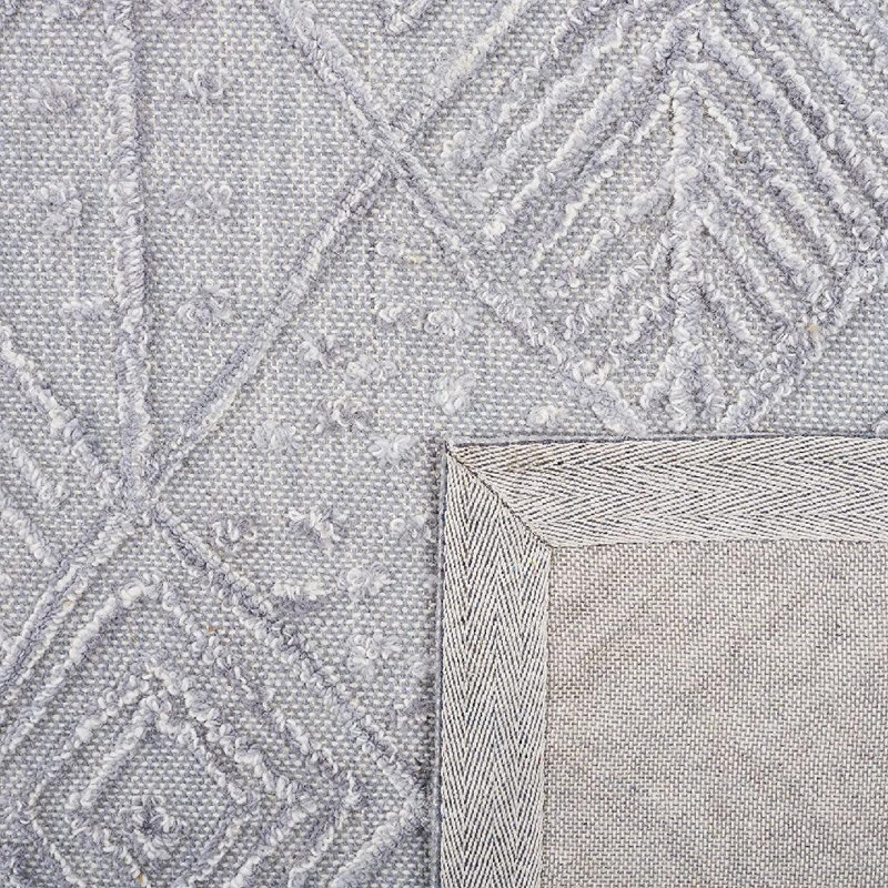 Tapis géométrique en laine / coton touffeté à la main Barzan, Rectangle de 5 pi x 8 pi