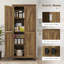 Buffet 72 po, armoire de cuisine autoportante, brun