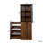 70.87" H Display Storage Cabinet , 4 Tier multi-functional pull-out multi-tier storage shelf & 2 Glass Doors, Modern Wooden Tall Bookshelf Bookcase for Living Room Home Office-293038178