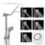 Pomme de douche 5 fonctions 10 po-64744708