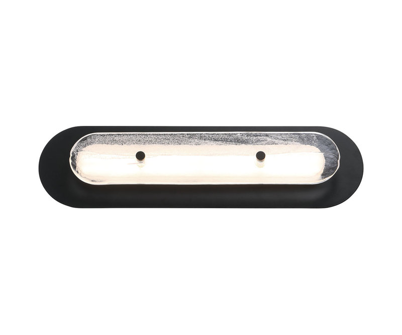 Gris, extérieur, thermolaqué noir, verre argenté, H 22 po x l 6 po x P 2,75 po