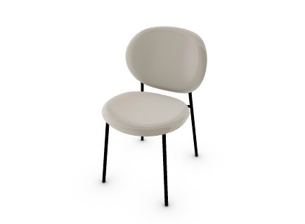 Chaises Inès, Chanvre de Venise, Noir mat