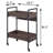 Versatile Walnut And Black Serving Cart With Ample Storage And Mobility