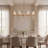 8-Light Chandelier in Warm Brass-128103457