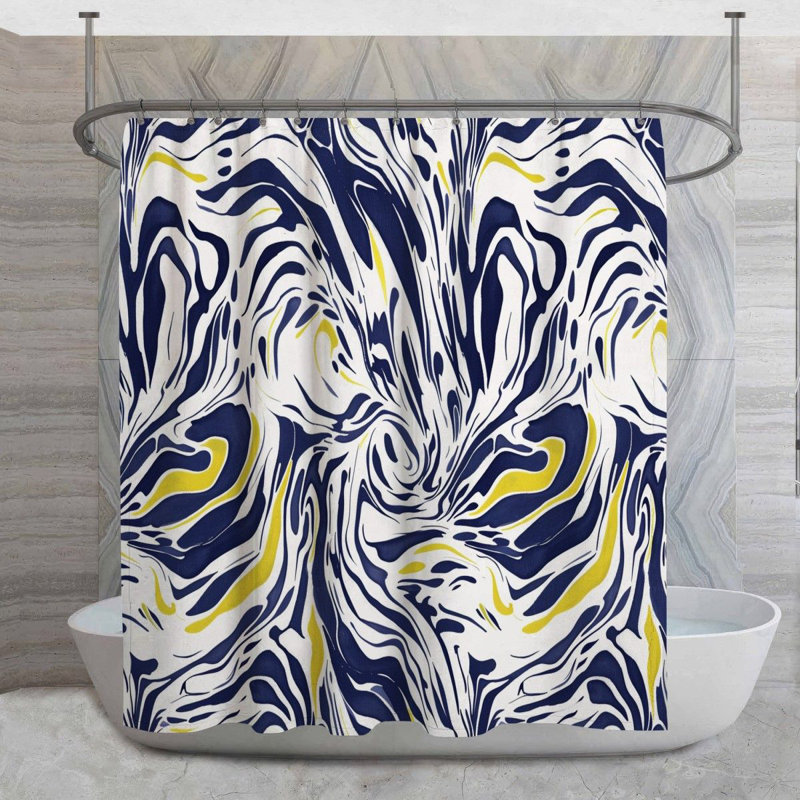 Rideau de douche Zebra Twirls, H 73 po x l 70 po