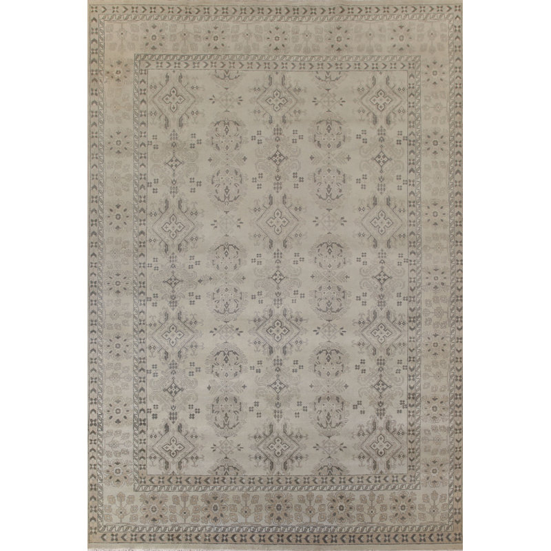 Grand tapis indien fait à la main Oushak 10 x 14