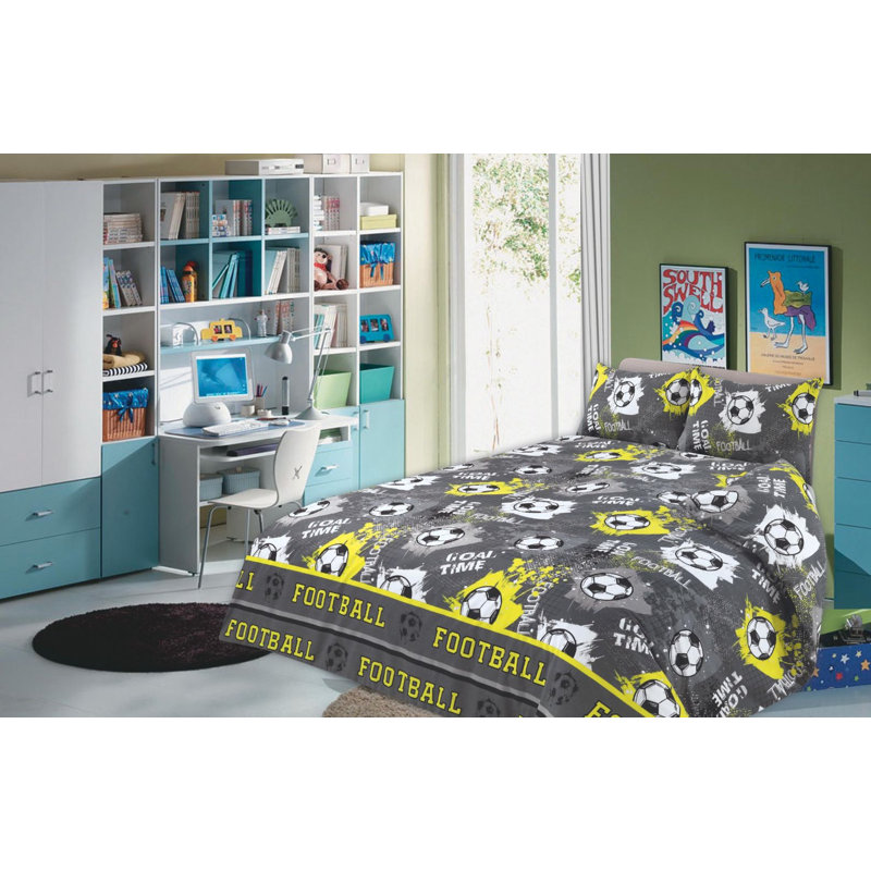 NZ Cotton Blend Abstract Duvet Cover Set with Pillowcases, Single