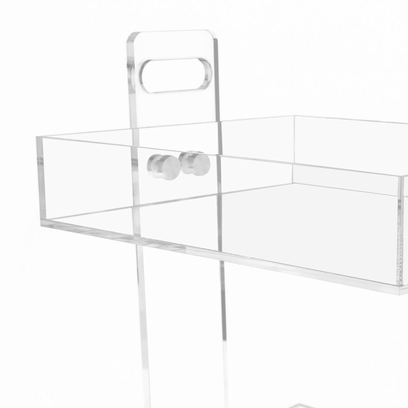 Suyeko 2 Tiers Clear Acrylic Bar Cart