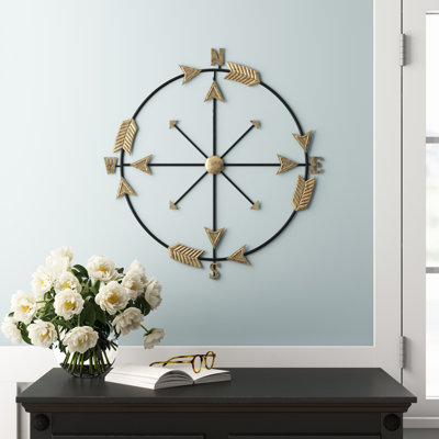 Elara Gold and Gray Wall Compass