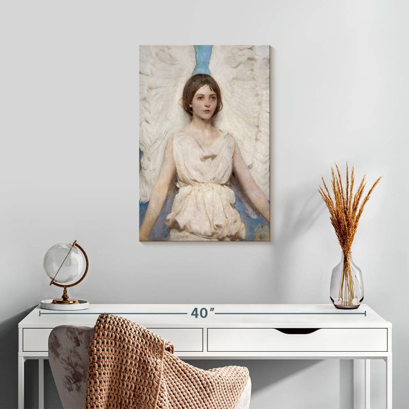 Ange Leisha, 1887, H 24 po x l 16 po