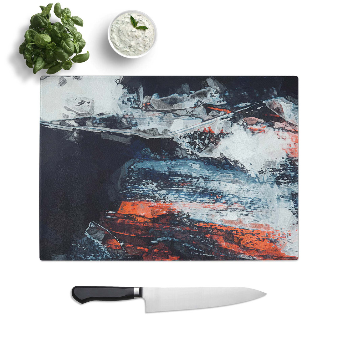 Glass Moment of Joy in Abstract Chopping Board