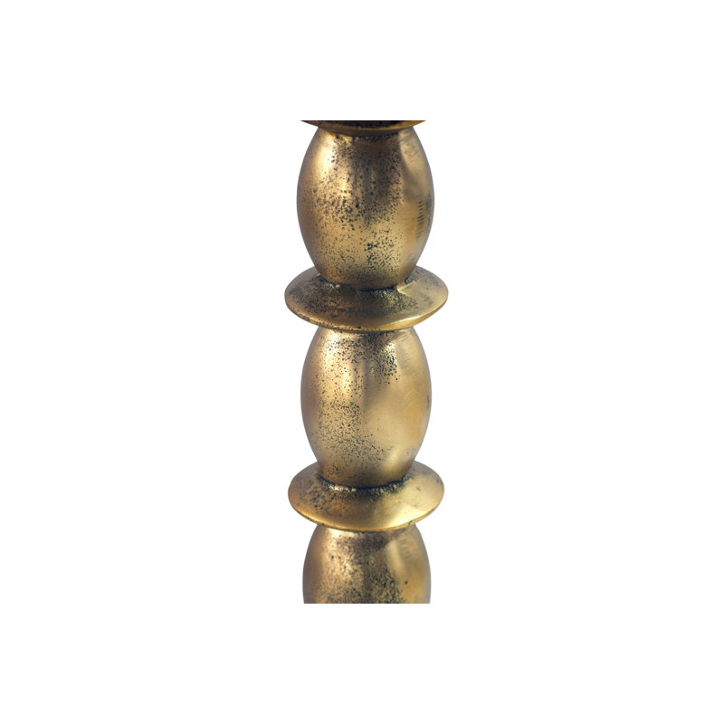 Silver Raw Finish Aluminium Side Table, Gold
