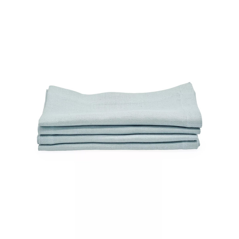 Texture Linen Square Napkins, Dusty Blue