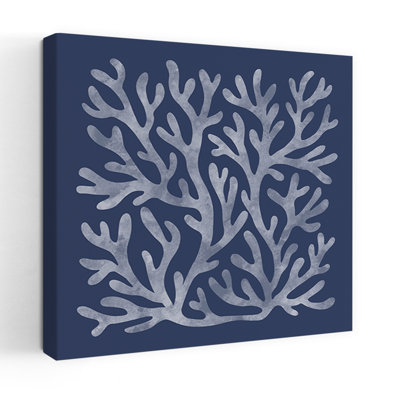 Art mural bleu profond et abstrait