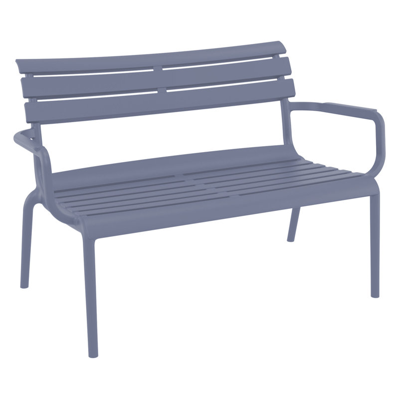 Banc d'extérieur 46 po Ruta Paris, Gris foncé