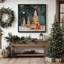 Starry Night Christmas Trees III, reproduction sur toile dans un cadre poli-105812872-105812866