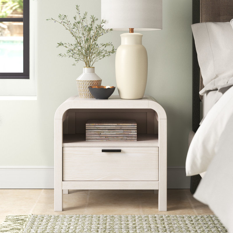 71.12cm W Solid Wood Bedside Table