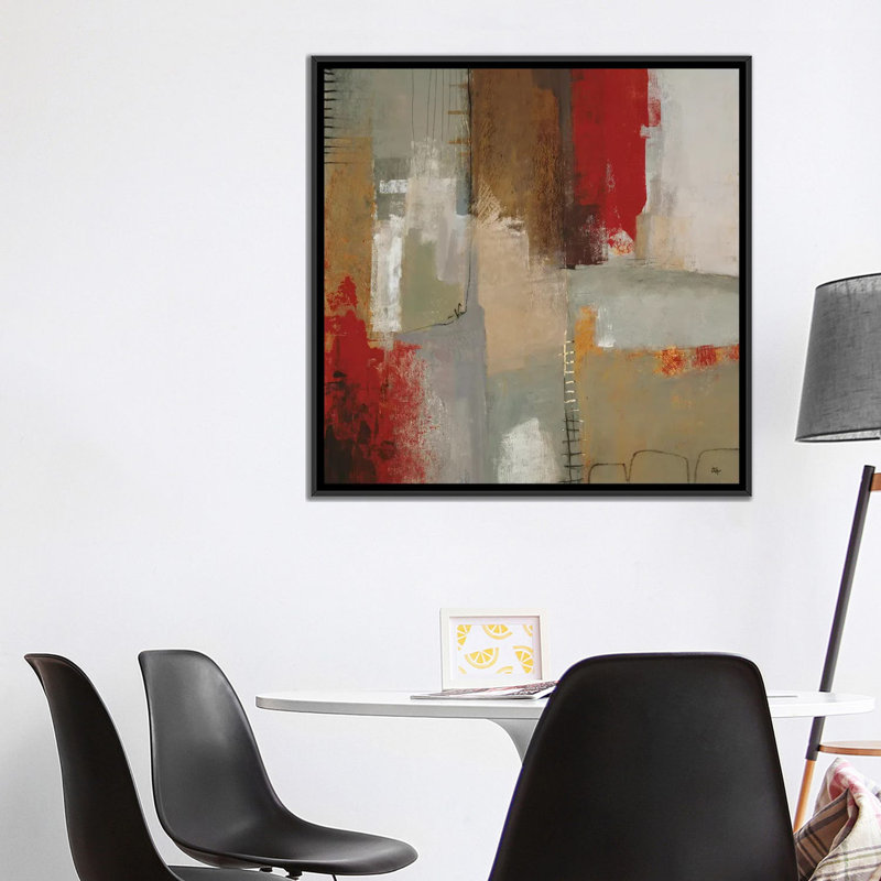 " Colour Of Play " by Lisa Ridgers, 18" H x 18" W x 1.5" D, Black Framed Canvas, No Mat