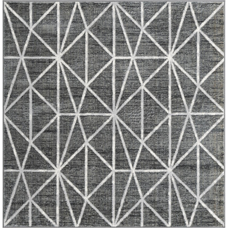 Eshin Abstract Indoor Rug, Square 7'