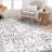 Modern/Abstract Gray Machine Washable Non-Slip Area Rug-1591147966