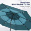 Parasol lumineux 120 "avec manivelle-1959936710