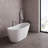 55" Streamline Soaking Glossy White Freestanding Tub With Internal Drain-108964775