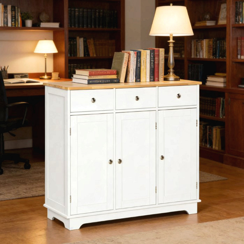 Buffet de rangement avec tiroirs et tablettes réglables