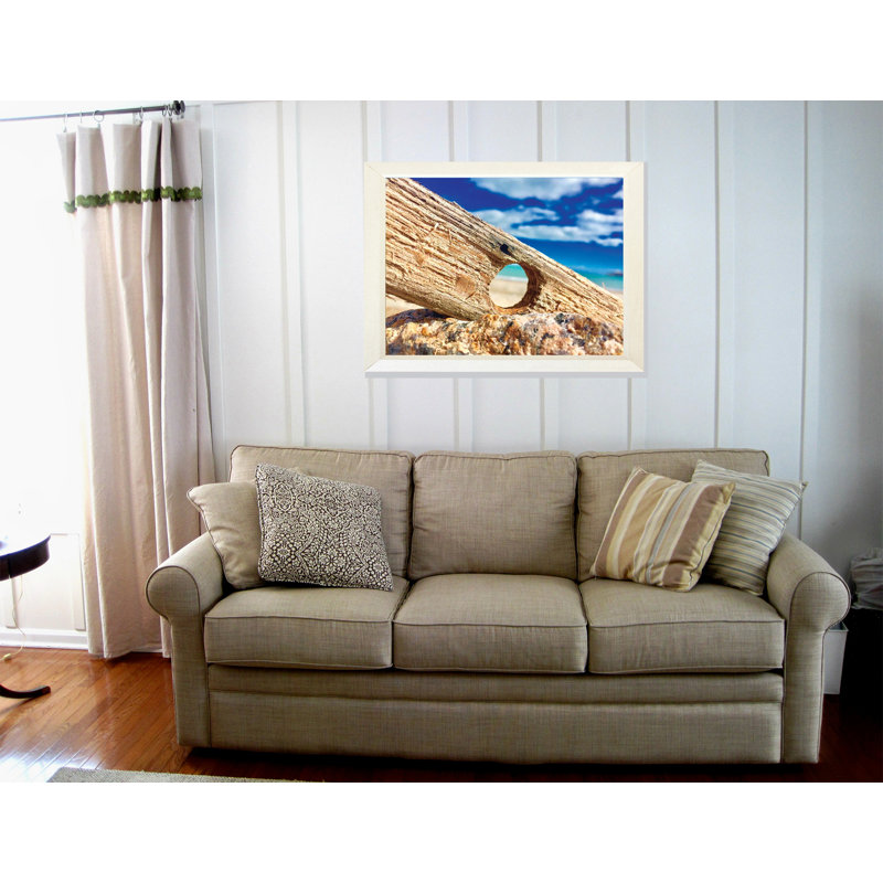 Driftwood Keyhole - photographie, H 26,5 po x l 34,5 po x P 1,25 po, Papier encadré blanc, Pas de tapis