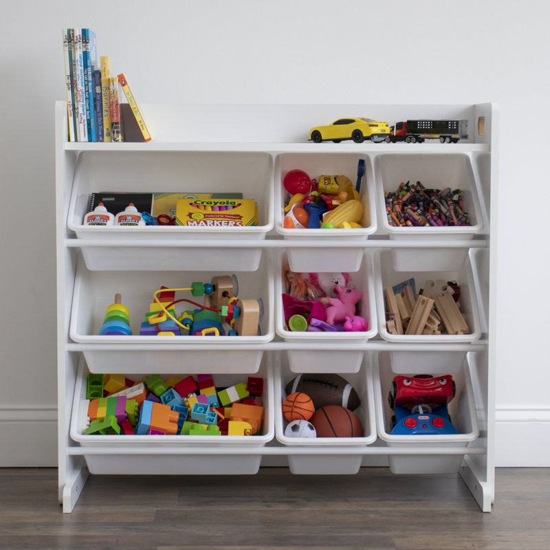 Eliseo Toy Organizer with Bins, White