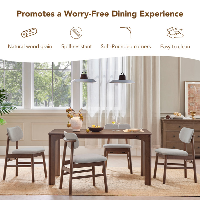  59'' Rectangular Dining Table, Walnut