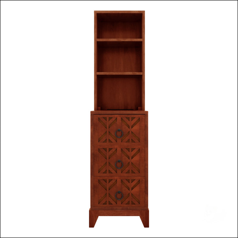 Table de bout avec 3 tiroirs, Naturel