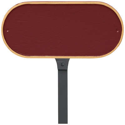 Plaque d'adresse oblongue avec piquet de pelouse