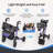 Rollator Walker for Seniors, Lightweight Foldable All Terrain Rolling Walker with seat, Aluminum Walkers with 8 inch Rubber Wheels, Handles and Backrest for Seniors and Adult -116411281